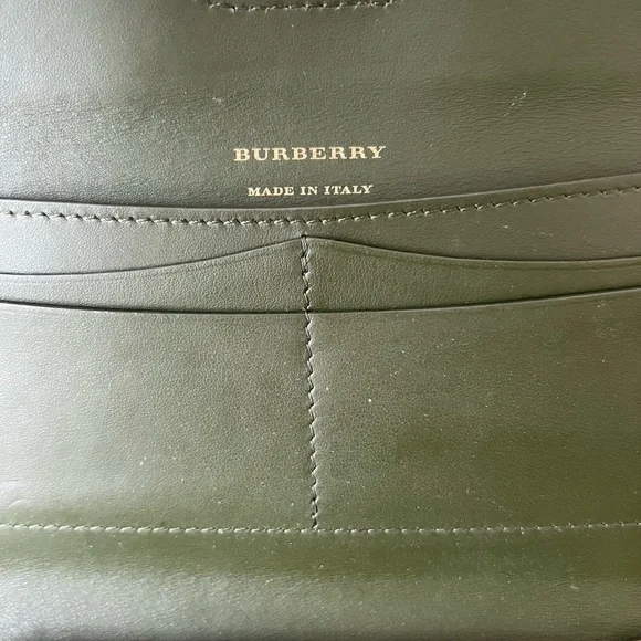 BURBERRY Silver Leather Highbury D-Ring Continental Wallet - Picture 9 of 13